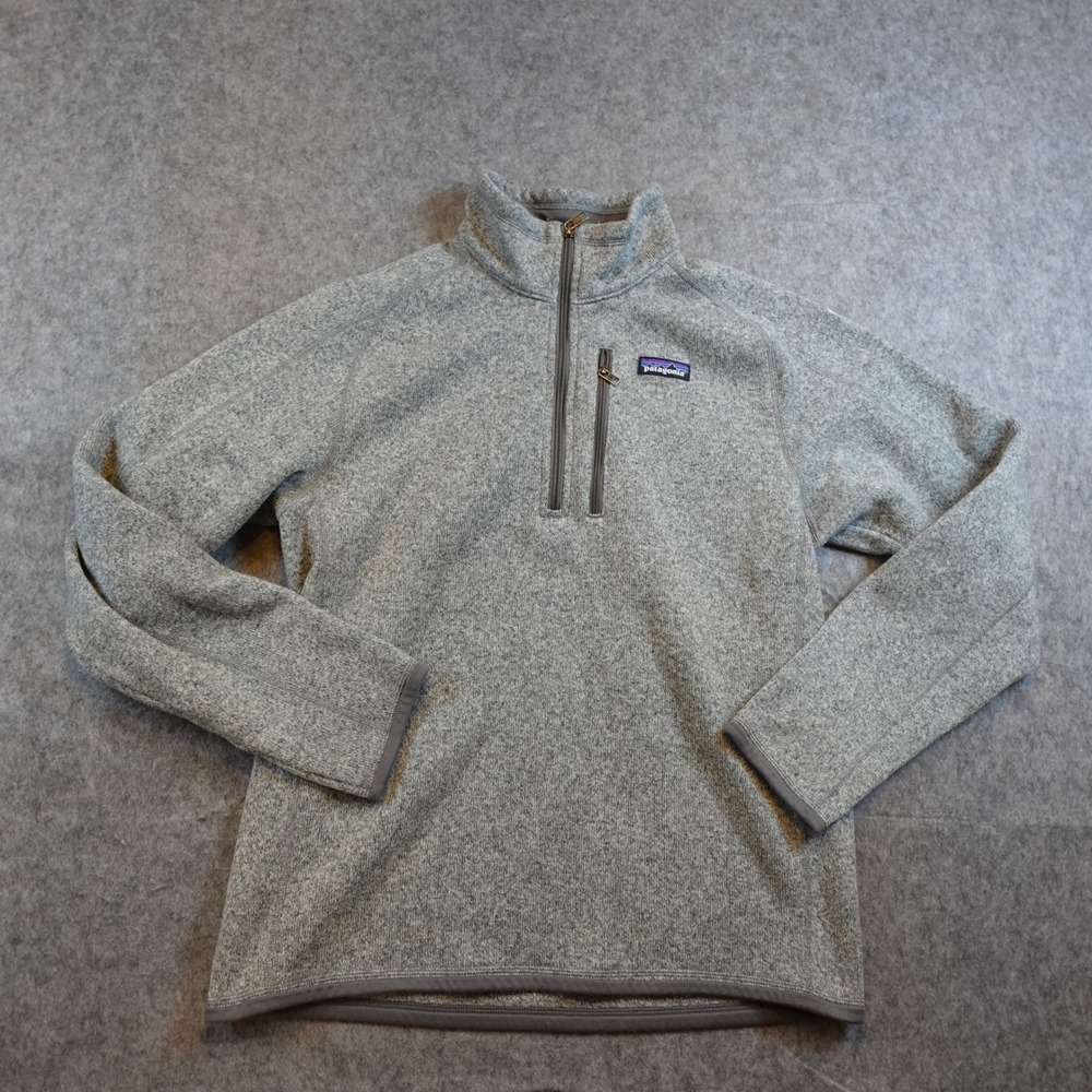 Patagonia Pullover Mens Medium Gray Better Sweater 1/4 Zip Fleece 25523 FA20